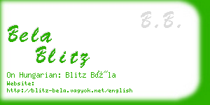 bela blitz business card